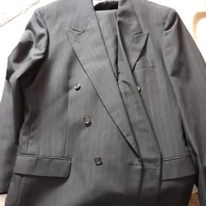 Mens black striped Botany 500 suit